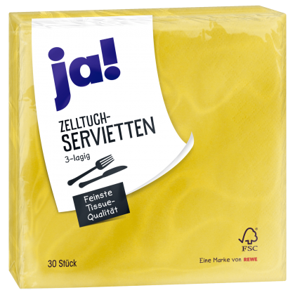 Servetele Ja galben 30buc 33x33cm