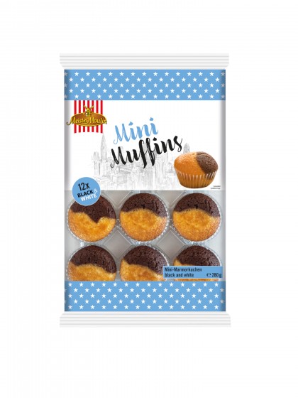 Mini muffins black   white 280 gr