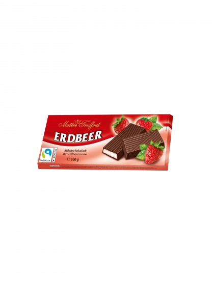 Ciocolata neagra cu crema capsuni 100g