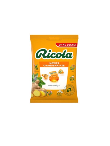 Ricola bomboane ghimbir orange menta 75g