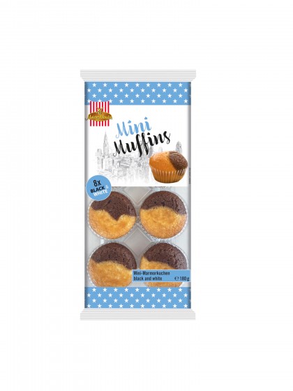 Minni muffins alb negru 8 buc