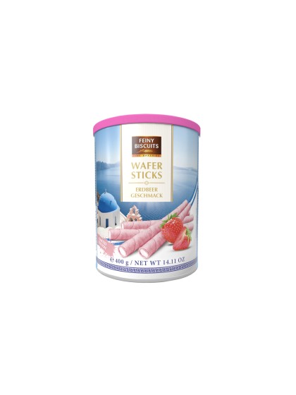 Rulouri napolitane cu crema capsuni 400g
