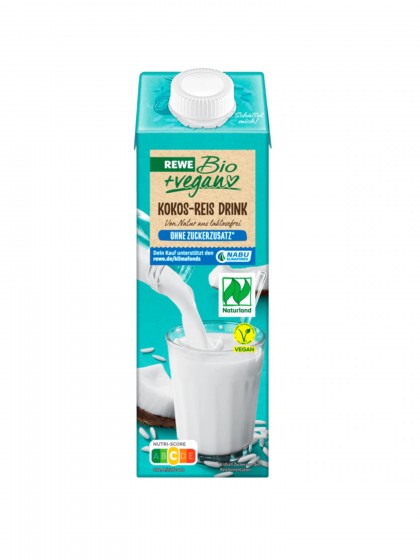 Bautura vegetala Rewe bio cocos orez 1l
