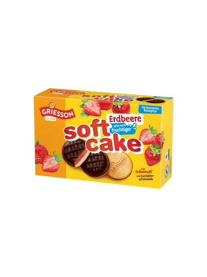 Biscuiti Griesson Soft Cake Capsuni 300g