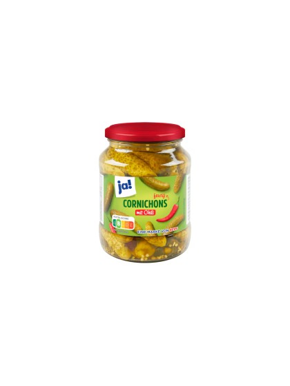 Ja cornichons chili 350g
