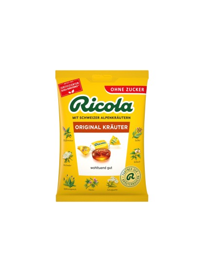 Ricola Krauter Orig fara zahar 75g