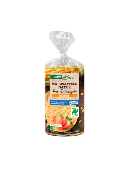 Rewe Bio vafe porumb fara sare 120g