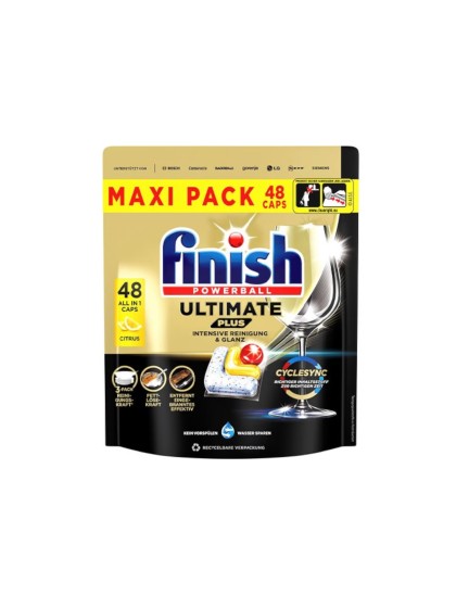Finish Ultimate Plus 48 capsule all in one lemon