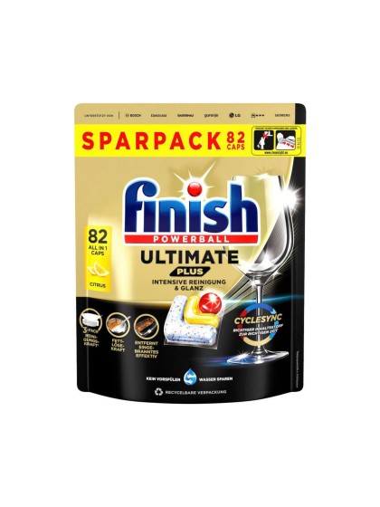 Finish Ultimate Plus 82 capsule all in one lemon